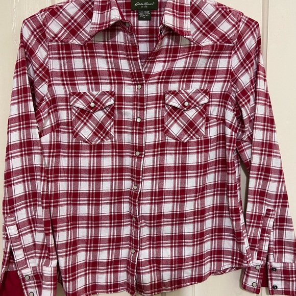Eddie‎ Bauer women’s flannel/Medium - Picture 2 of 9
